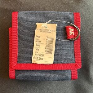 NWT American Eagle Outfitters Mens Card Holder Wallet Dark Brown Leather